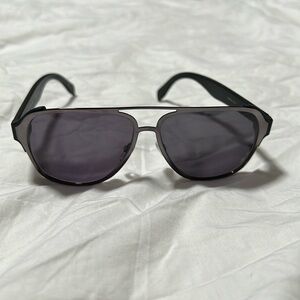 Alexander McQueen Gunmetal Grey and Black Sunglasses